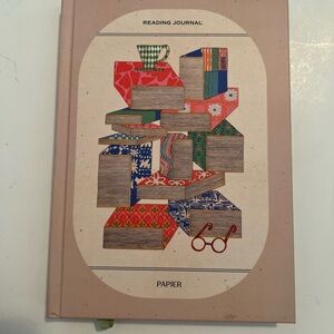 New Papier Reading Journal History Recording Hard Cover 6 W x 8.5 Made In USA